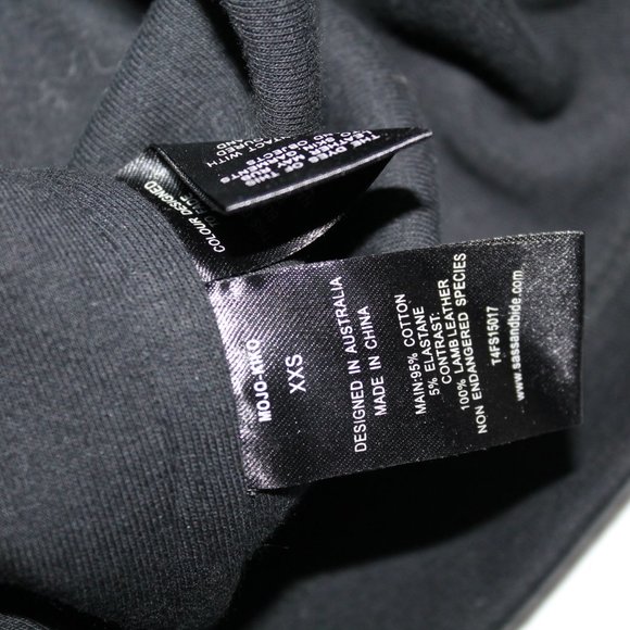 Sass & Bide Perforated Leather Sleeves Top Black Size XXS - Picture 8 of 8